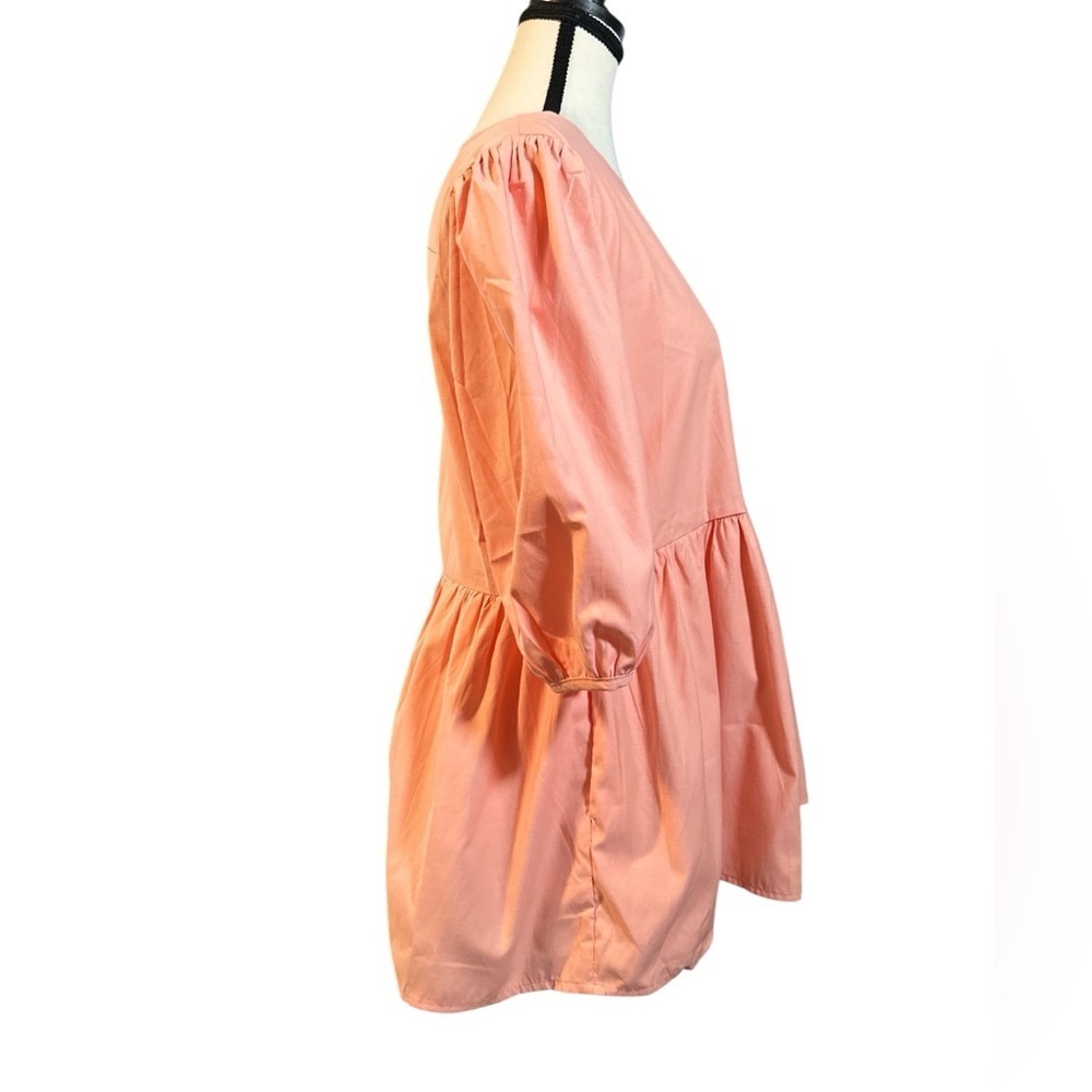 Umgee Coral Puff Sleeve Blouse - Picture 4 of 6